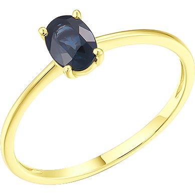 Inel din Aur Roz 14K cu Diamante si Safir, articol 2019016-7, previzualizare foto 1