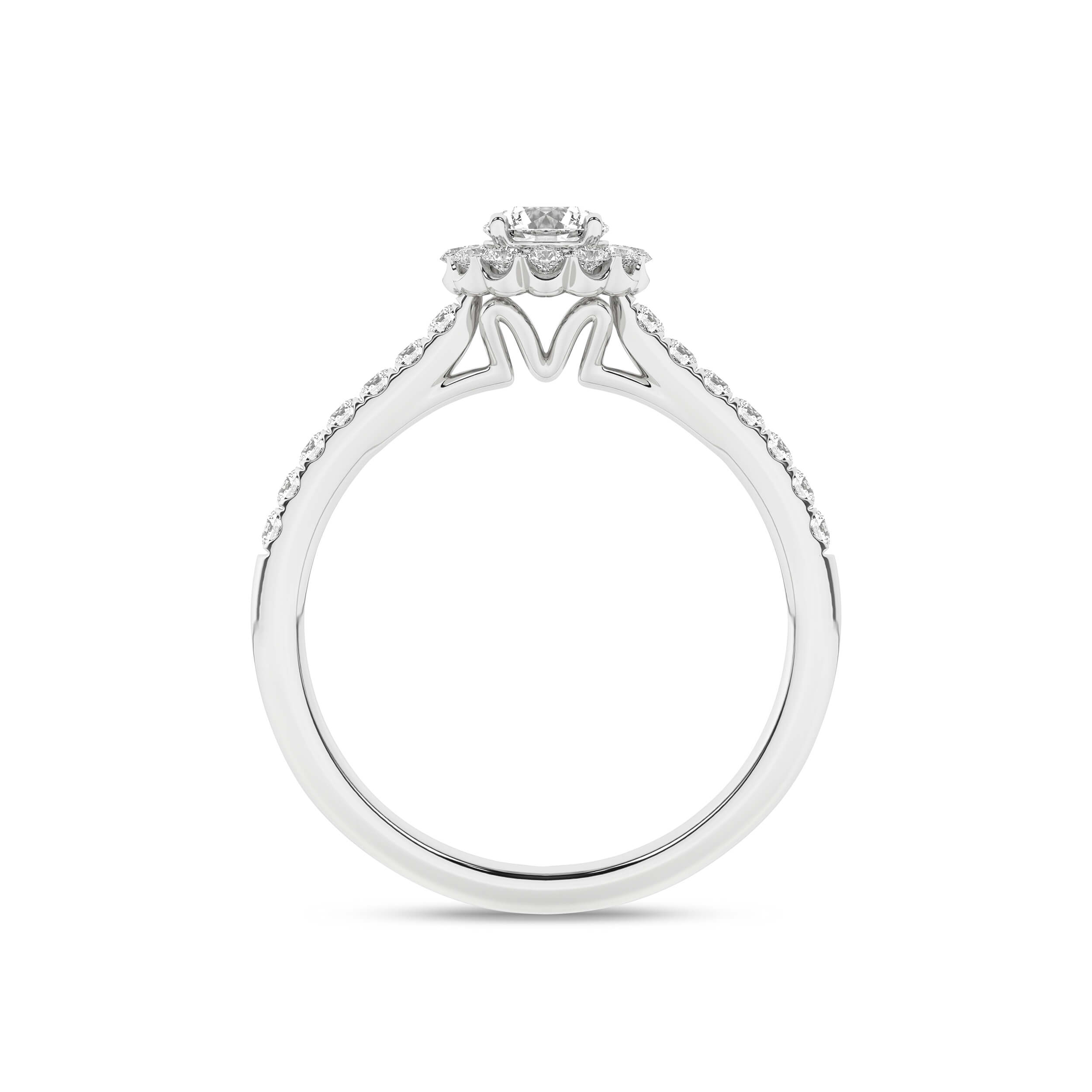 Inel de logodna din Aur Alb 18K cu Diamante 0.50Ct, articol RB17676EG, previzualizare foto 3