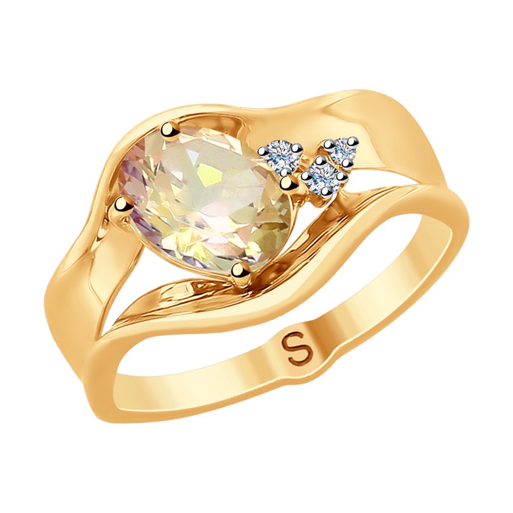 Inel din Aur cu Diamante si Morganit, articol 6014087, foto 1