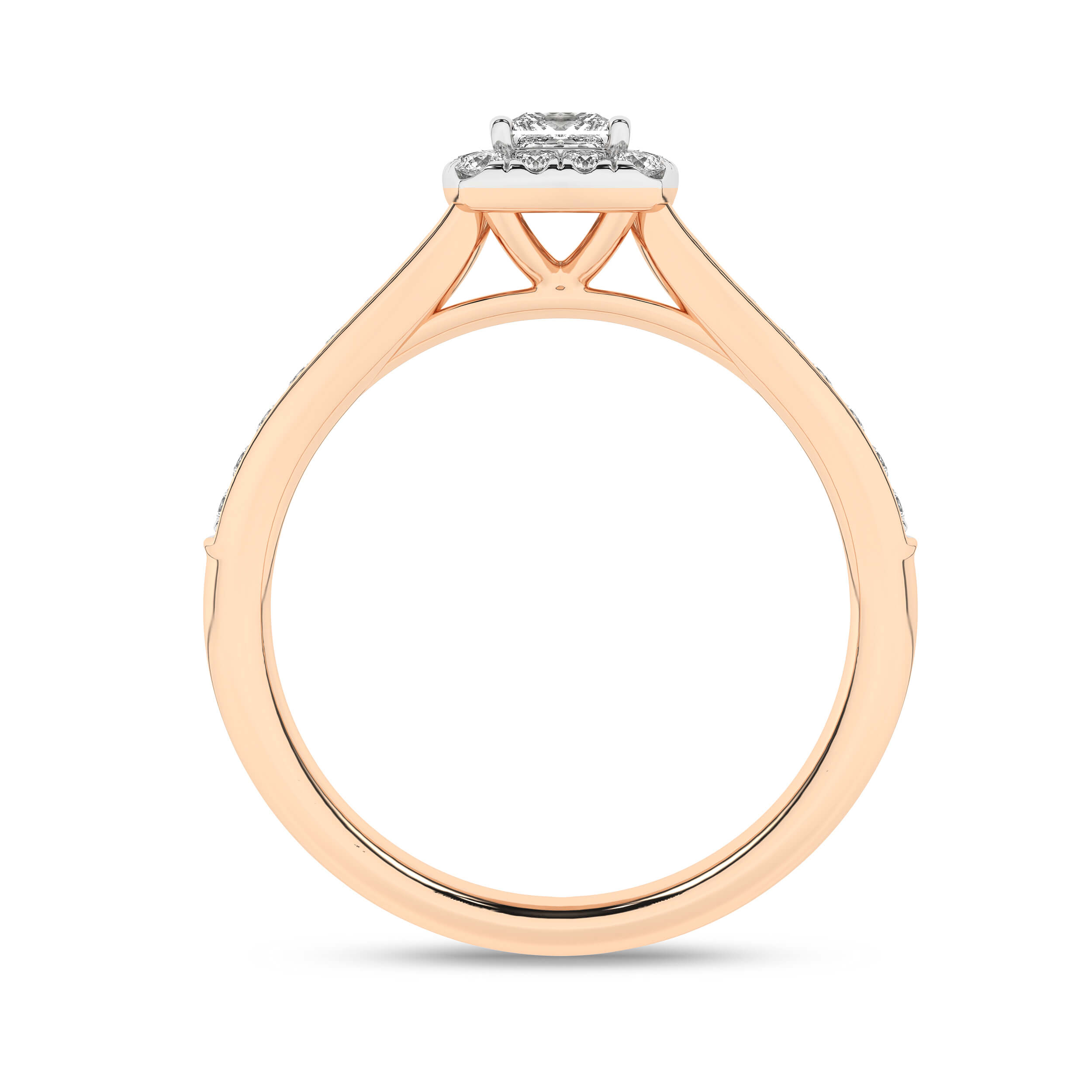 Inel de logodna din Aur Roz 14K cu Diamante 0.50Ct, articol RB17644EG, previzualizare foto 2