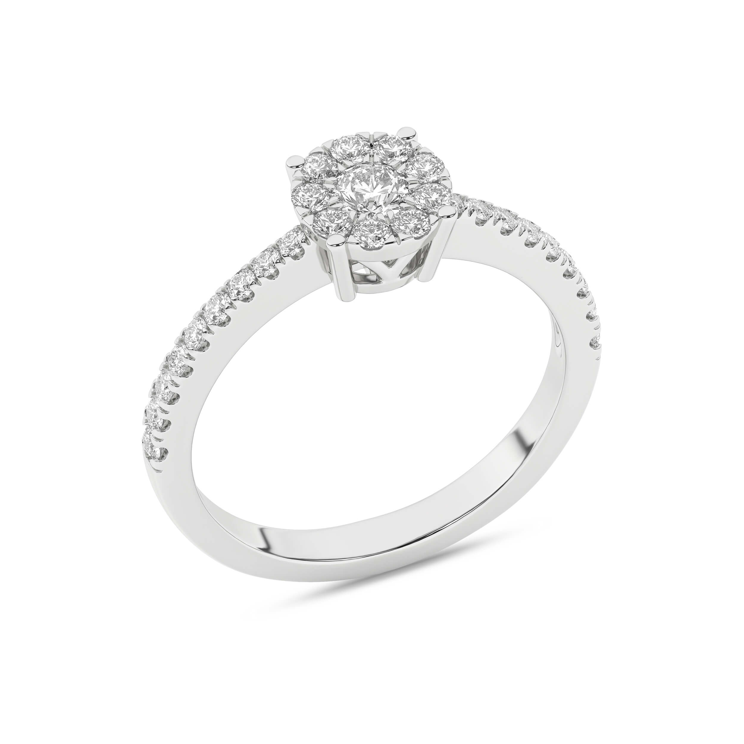Inel de logodna din Aur Alb 14K cu Diamante 0.40Ct, articol RC4052, previzualizare foto 4
