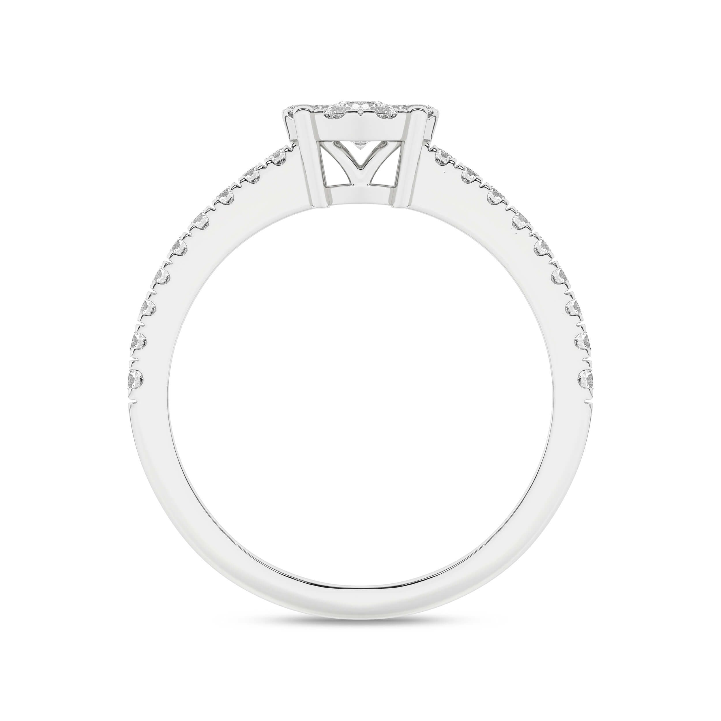 Inel de logodna din Aur Alb 14K cu Diamante 0.40Ct, articol RC4052, previzualizare foto 3