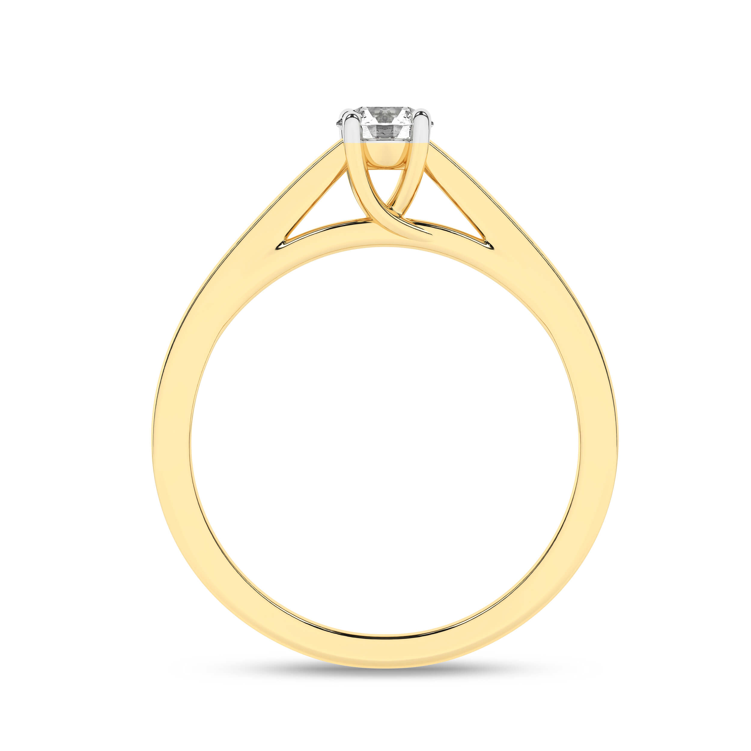 Inel de logodna din Aur Galben 14K cu Diamant 0.25Ct, articol RS1234, previzualizare foto 1