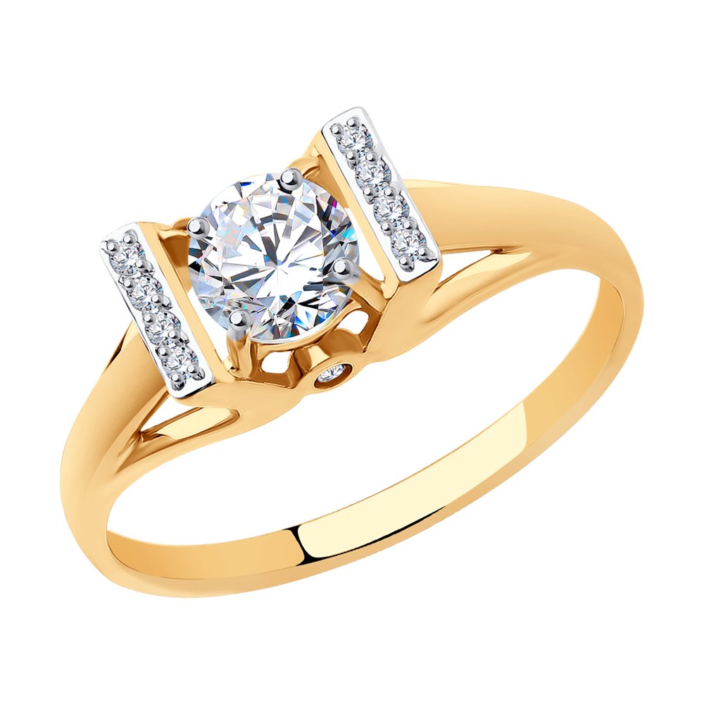 Inel din Aur Roz 14k cu Swarovski, articol 81010539, previzualizare foto 1