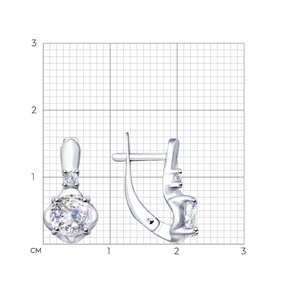 Cercei din Argint cu Zirconiu Swarovski, articol 89020111, previzualizare foto 2