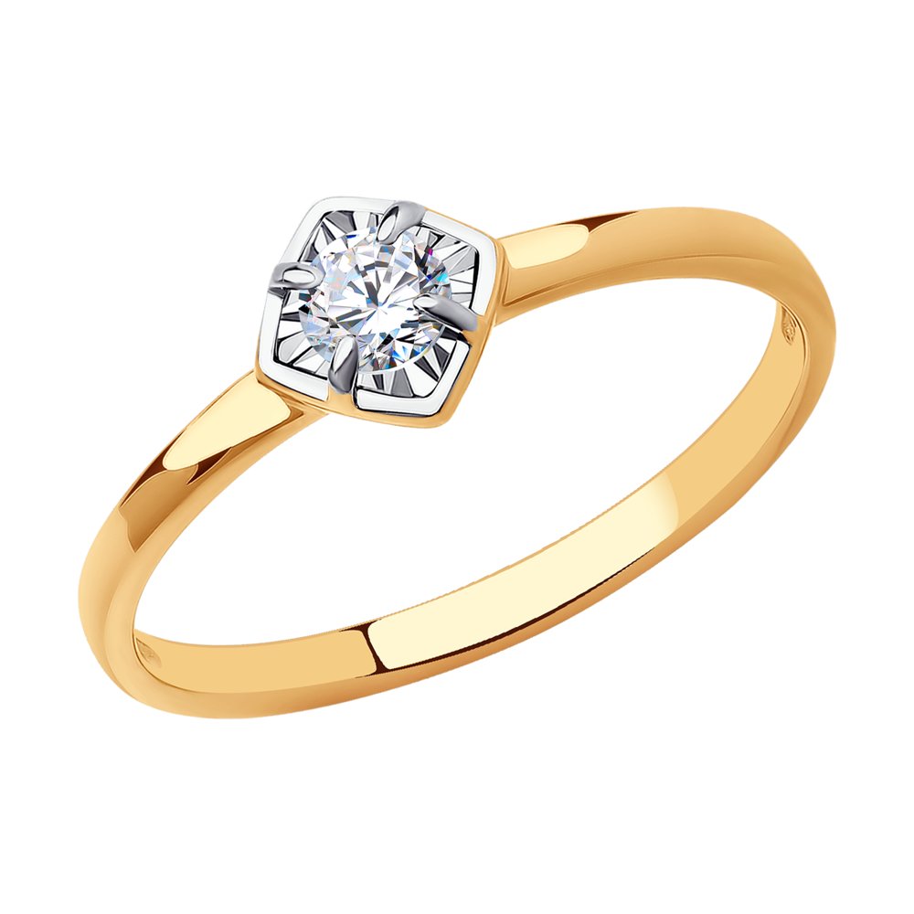 Inel de logodna din Aur Roz 14K cu Zirconiu Swarovski, articol 81010547, previzualizare foto 1