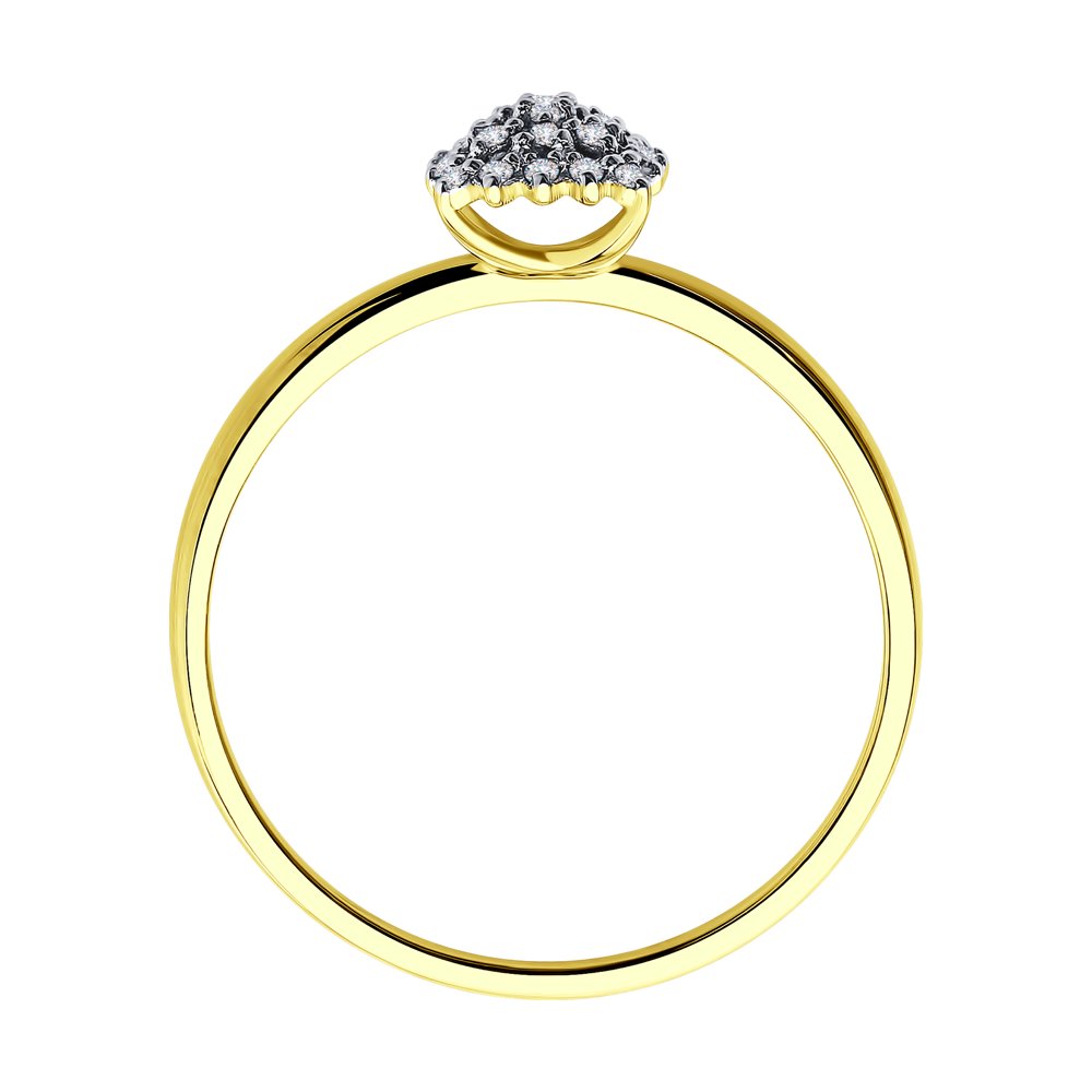 Inel din Aur Galben 14K cu Diamante, articol 1012015-2, previzualizare foto 2