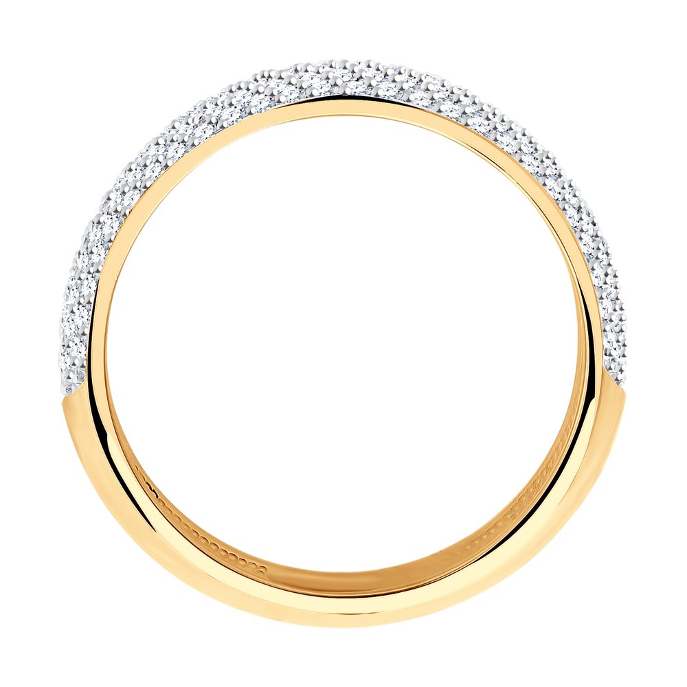 Inel din Aur Roz 14K cu Diamante, articol 1010255, previzualizare foto 2
