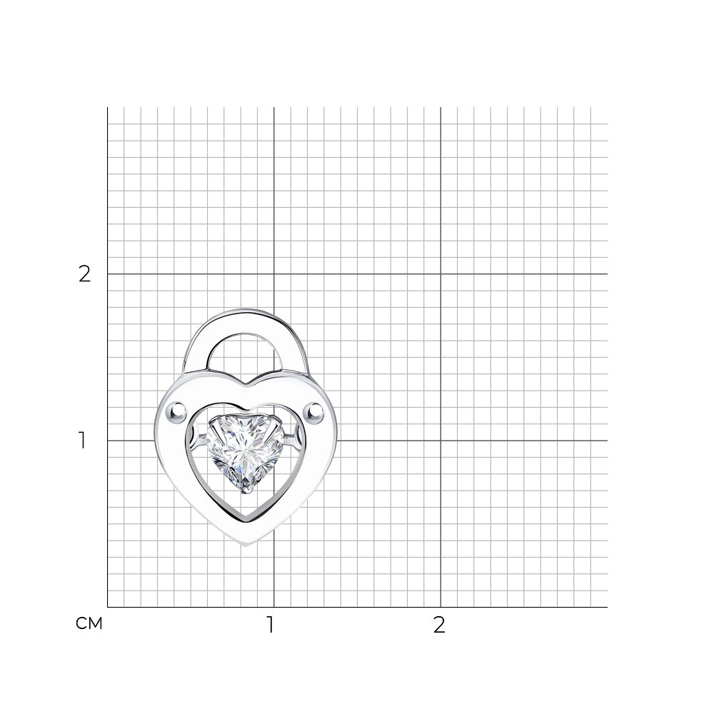 Pandantiv din Argint cu Zirconiu Swarovski, articol 89030061, previzualizare foto 2