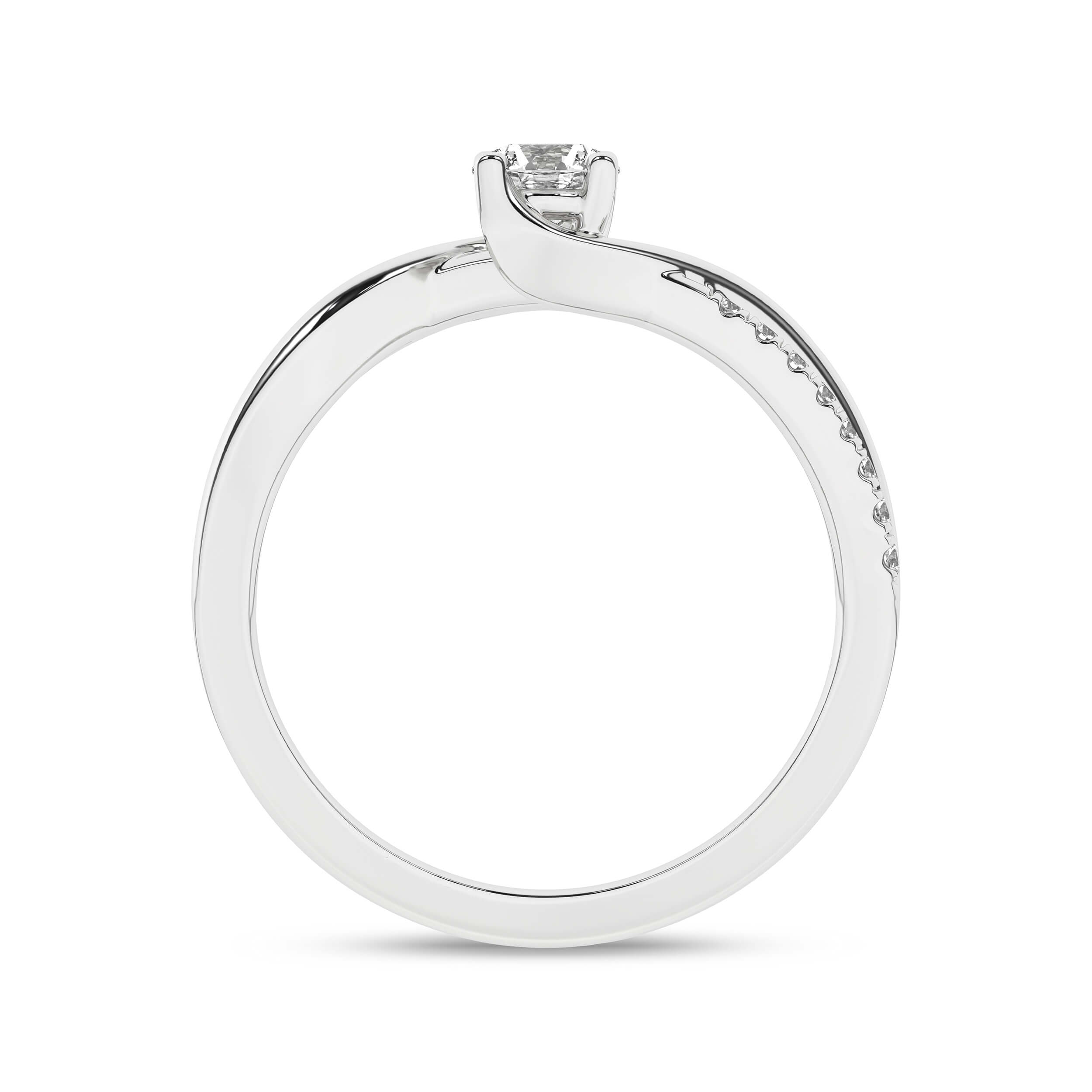 Inel de logodna din Aur Alb 14K cu Diamante 0.33Ct, articol MSD0522EG, previzualizare foto 3