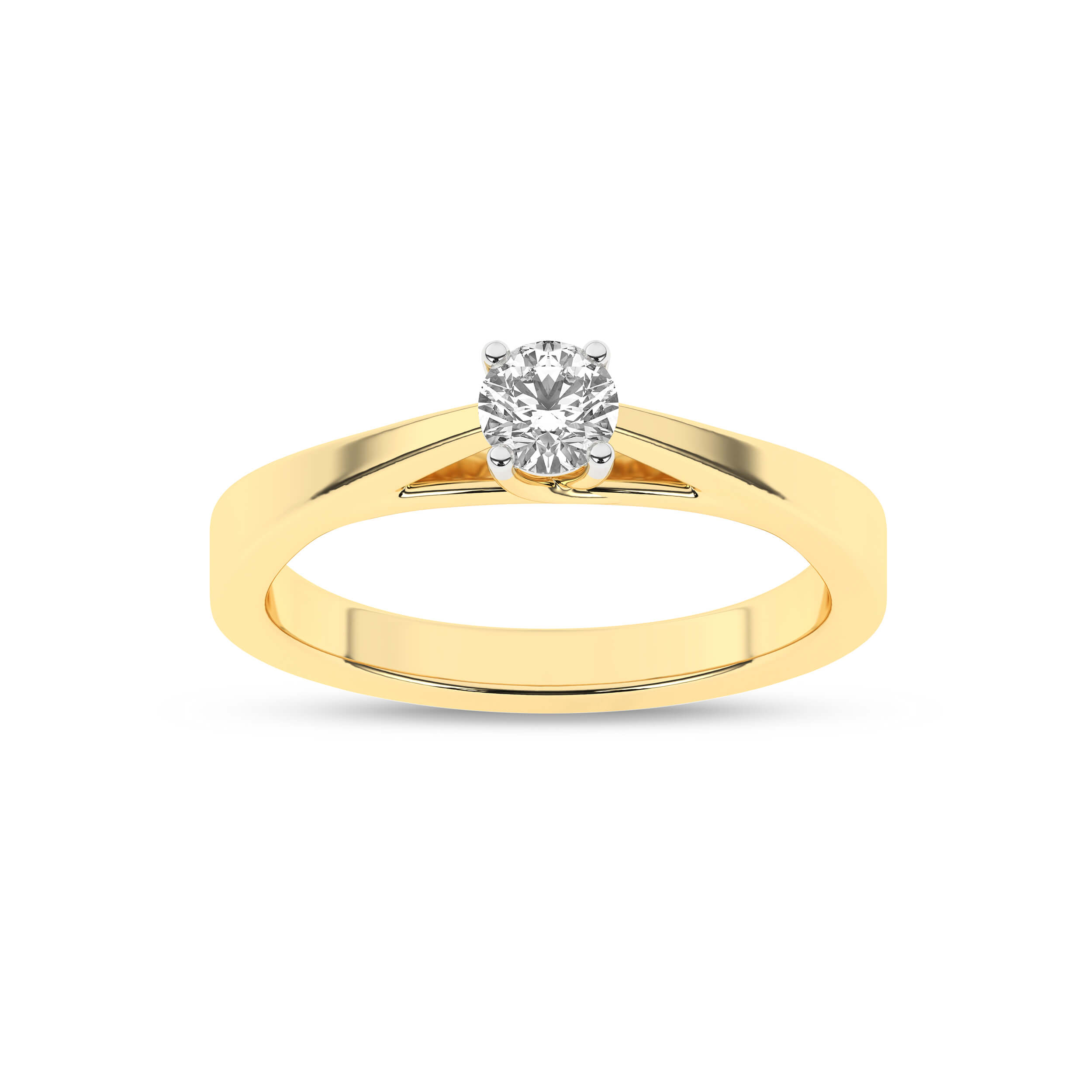 Inel de logodna din Aur Galben 14K cu Diamant 0.25Ct, articol RS1234, previzualizare foto 3