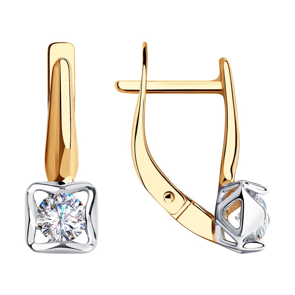 Cercei din Aur Roz 14k cu Swarovski, articol 81020527, previzualizare foto 1
