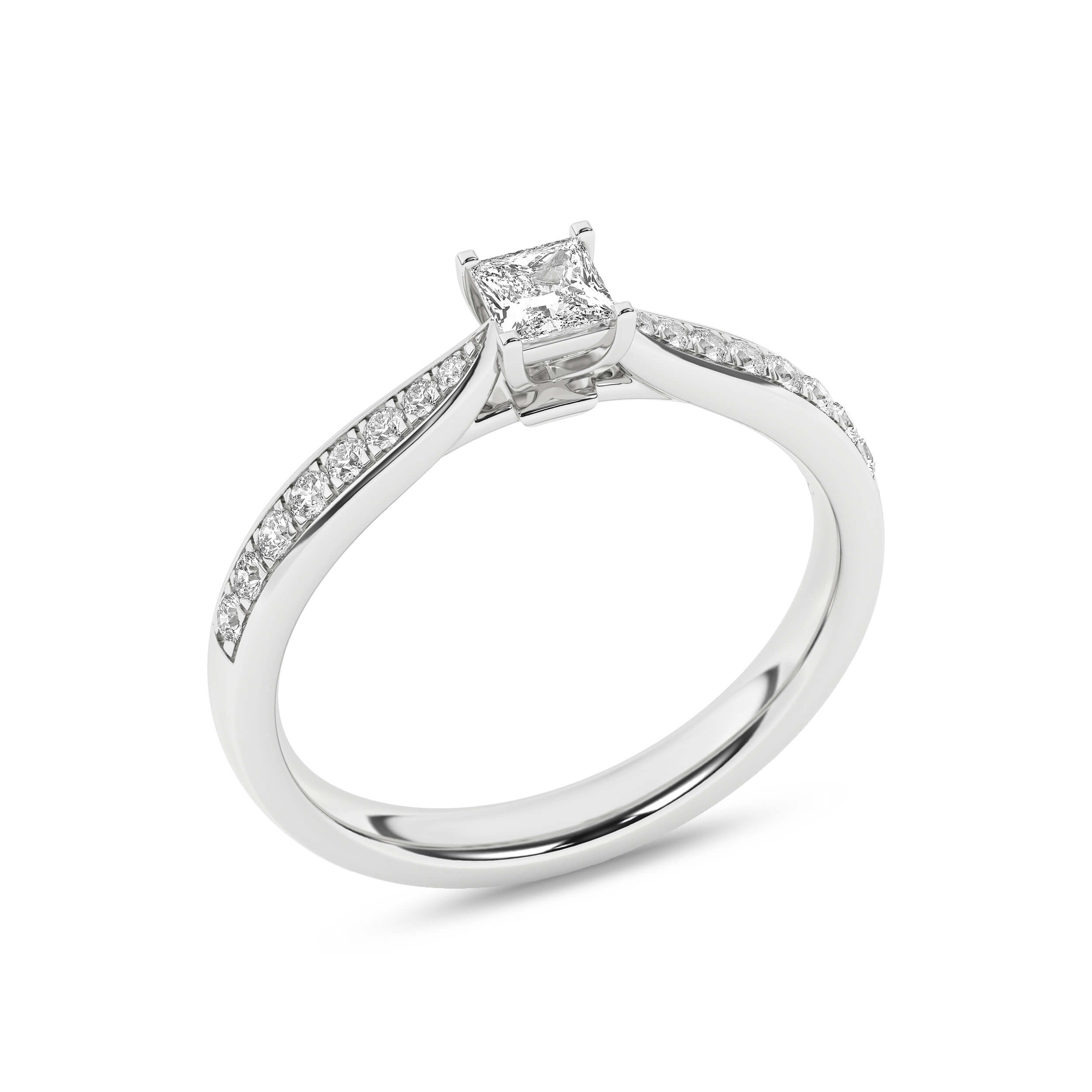 Inel de logodna din Aur Alb 14K cu Diamante 0.40Ct, articol RB17684EG, previzualizare foto 4