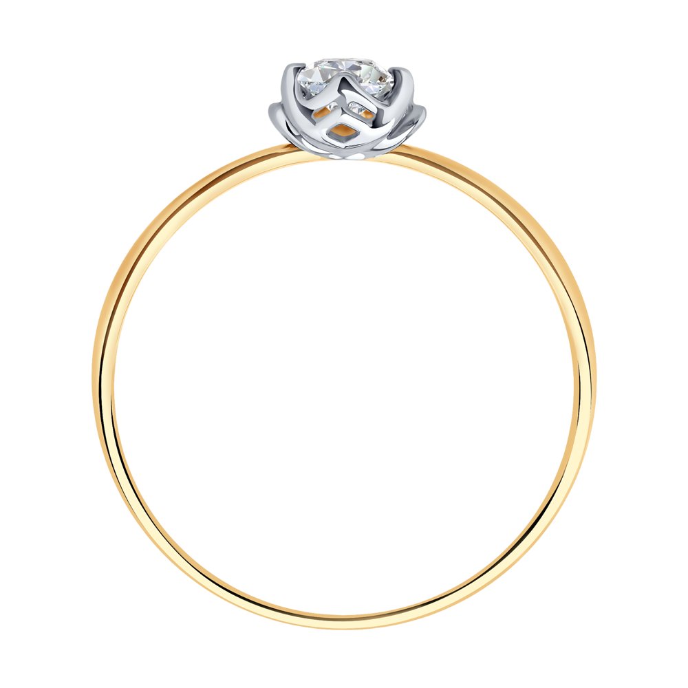 Inel de logodna din Aur Roz 14K cu Zirconiu Swarovski, articol 81010473, previzualizare foto 2