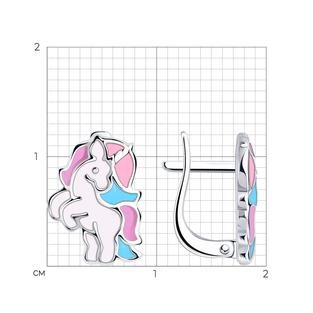 Cercei din Argint cu Email ""Poney"", articol 94024340, previzualizare foto 2
