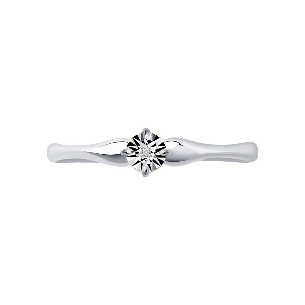 Inel din Argint cu Diamant, articol 87010048, previzualizare foto 2