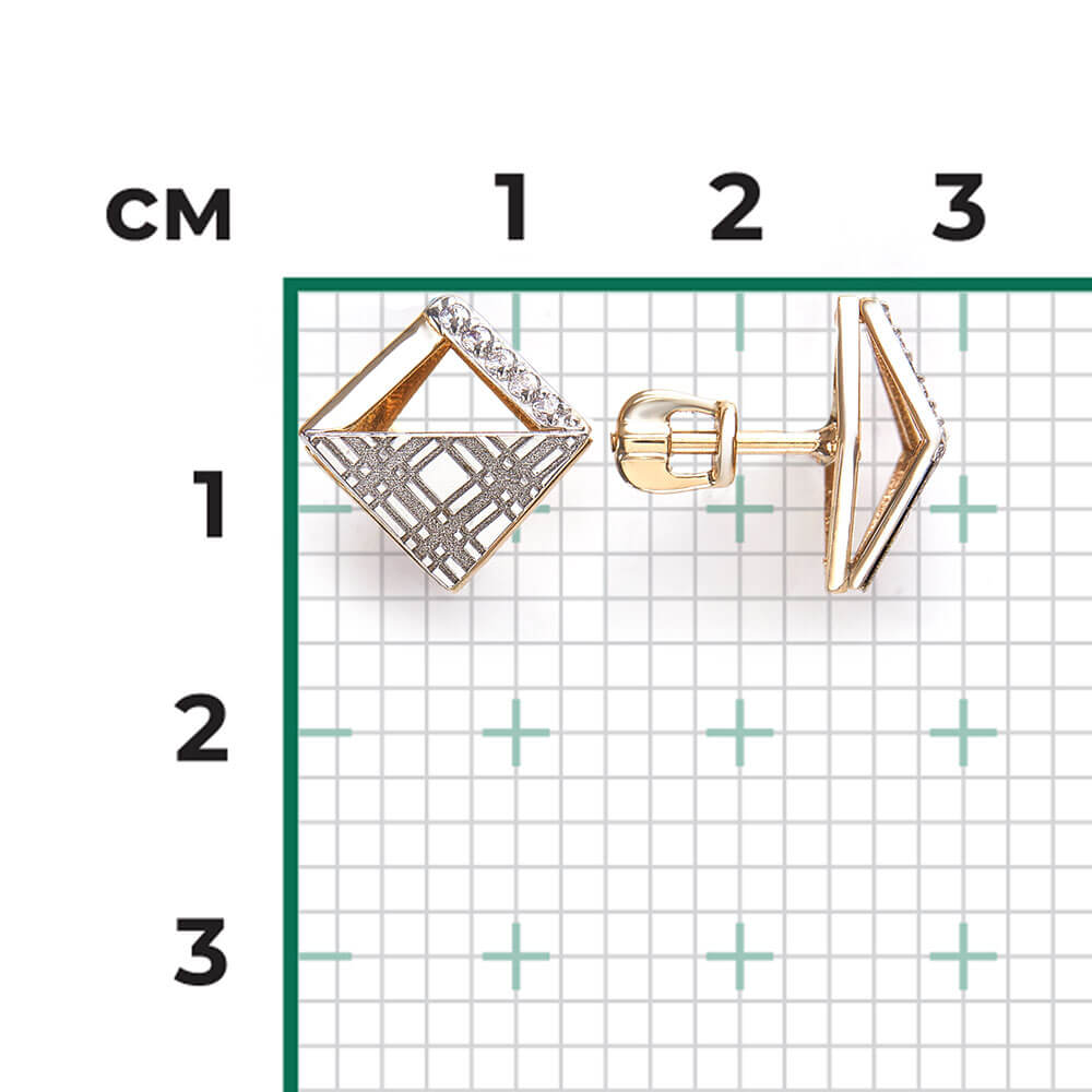 Cercei Aur Combinat  14K cu Zirconiu, articol 02-5188-00-401-1121, previzualizare foto 2