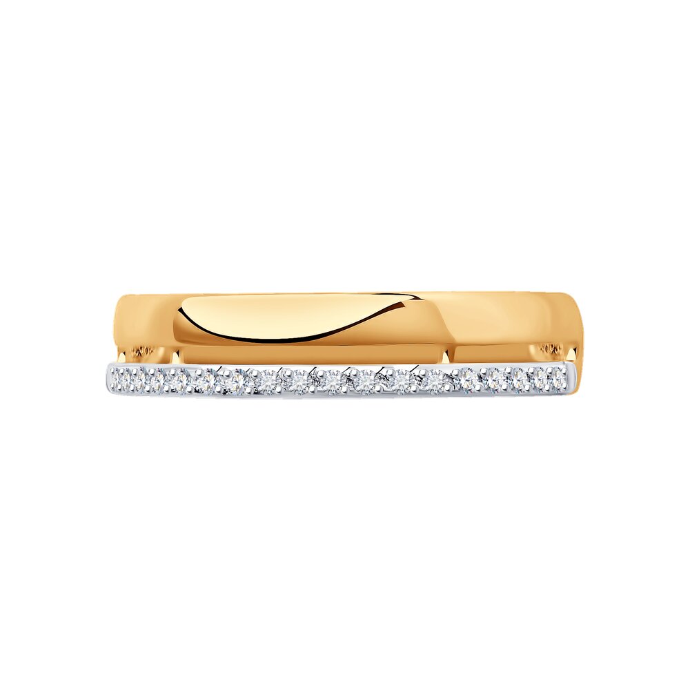Inel din Aur Roz 14k cu Zirconiu, articol 017185, previzualizare foto 2