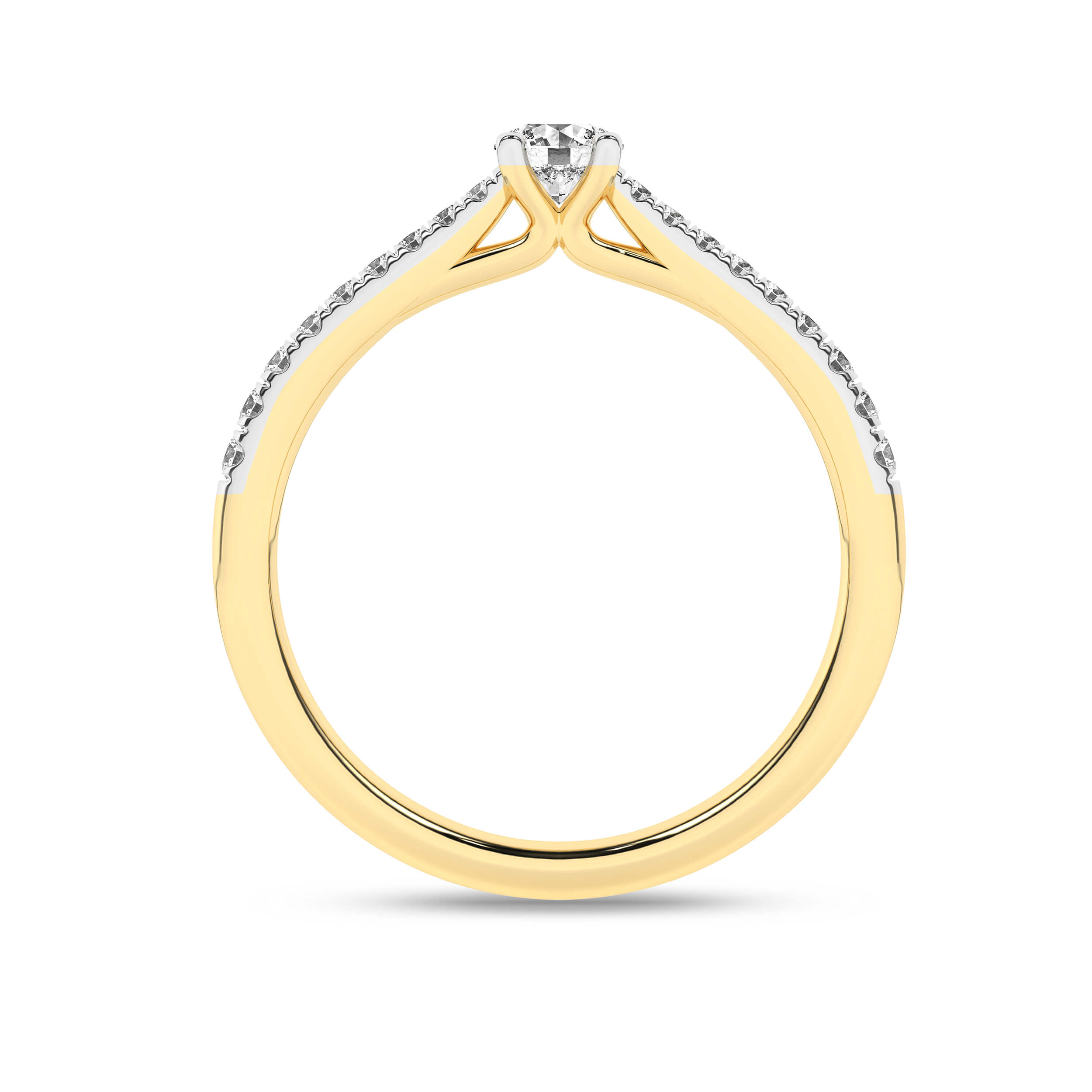 Inel de logodna din Aur Galben 14K cu Diamante 0.33Ct, articol RB21737EG, previzualizare foto 1