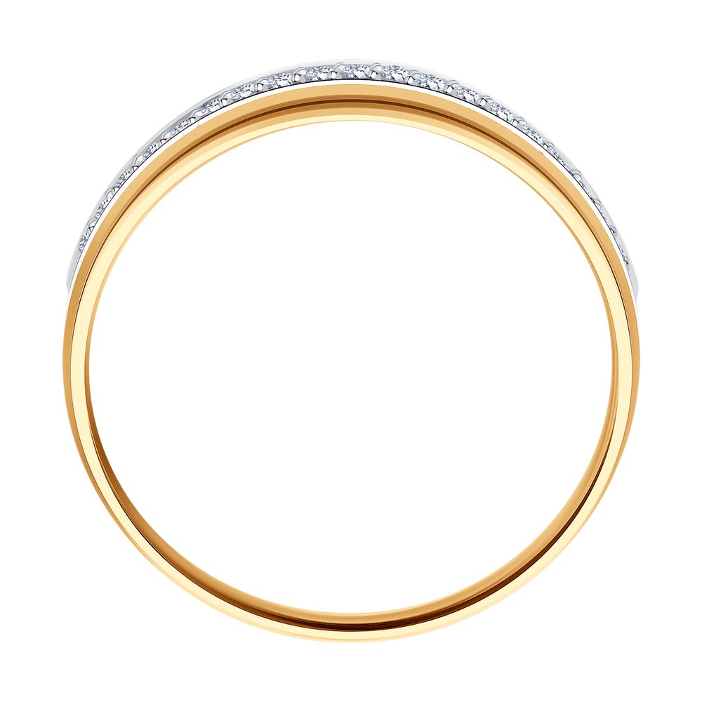 Inel din Aur Roz 14K cu Diamante, articol 1011548, previzualizare foto 2