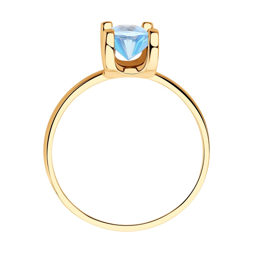 Inel din Aur Roz 14K cu Topaz, articol 716495, previzualizare foto 2