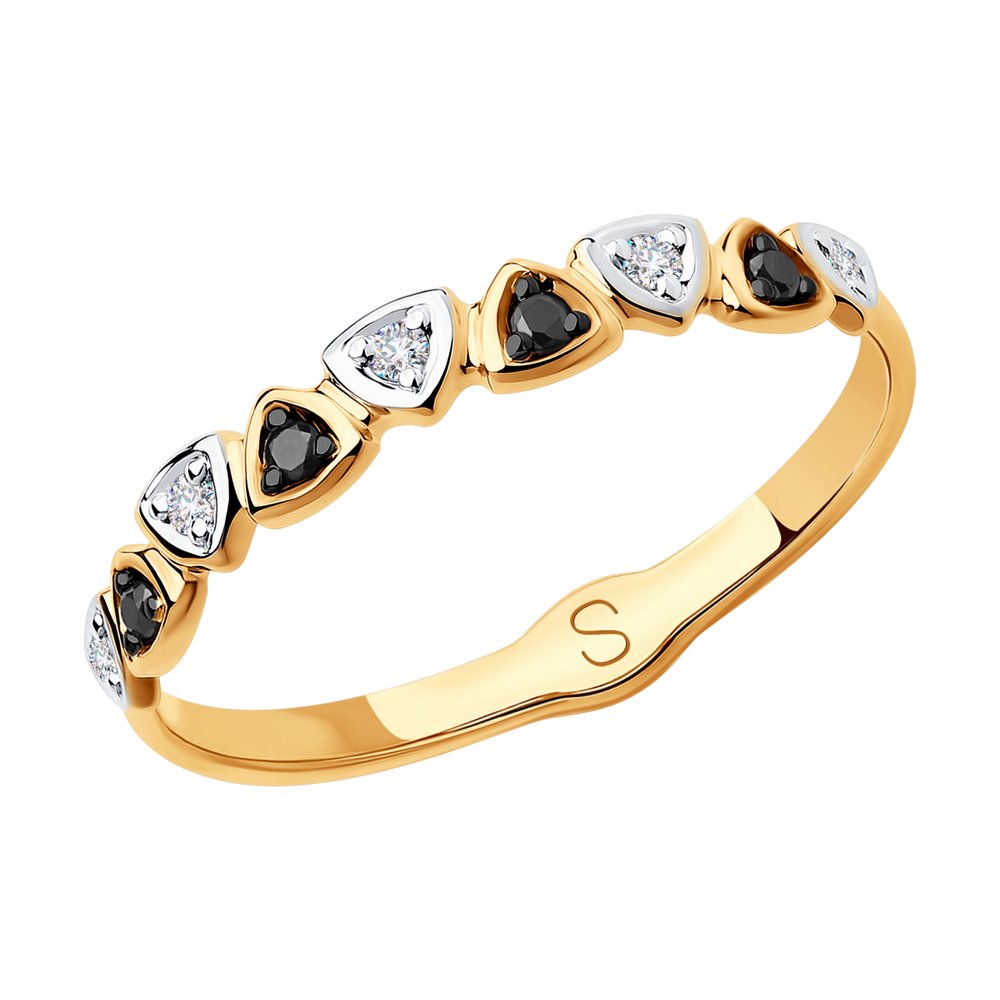 Inel din Aur Roz 14K cu Diamante , articol 7010050, previzualizare foto 1