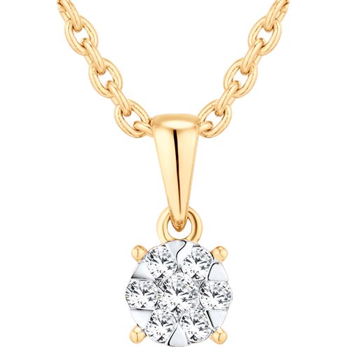 Pandantiv din Aur Roz 14K cu Diamant, articol 1039001-7, previzualizare foto 1