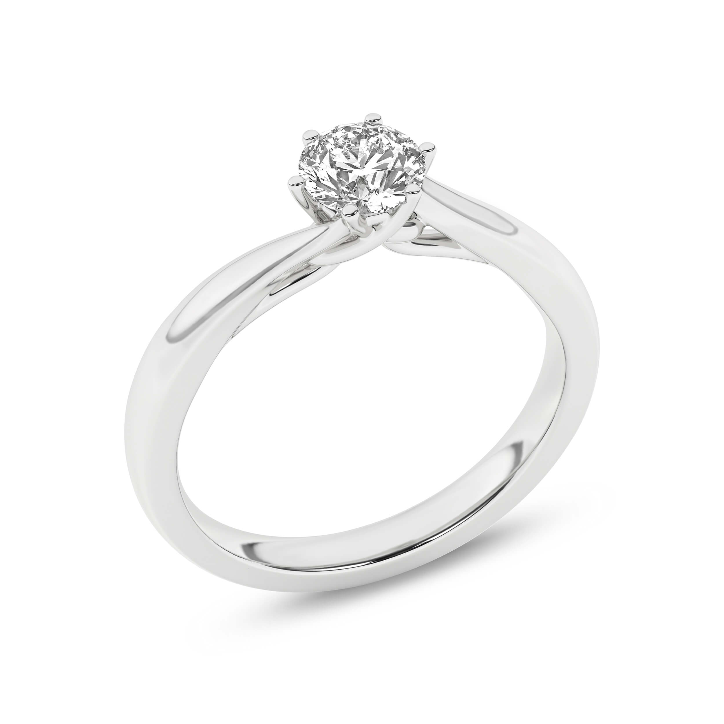 Inel de logodna din Aur Alb 18K cu Diamant 0.5Ct, articol RS0471, previzualizare foto 4