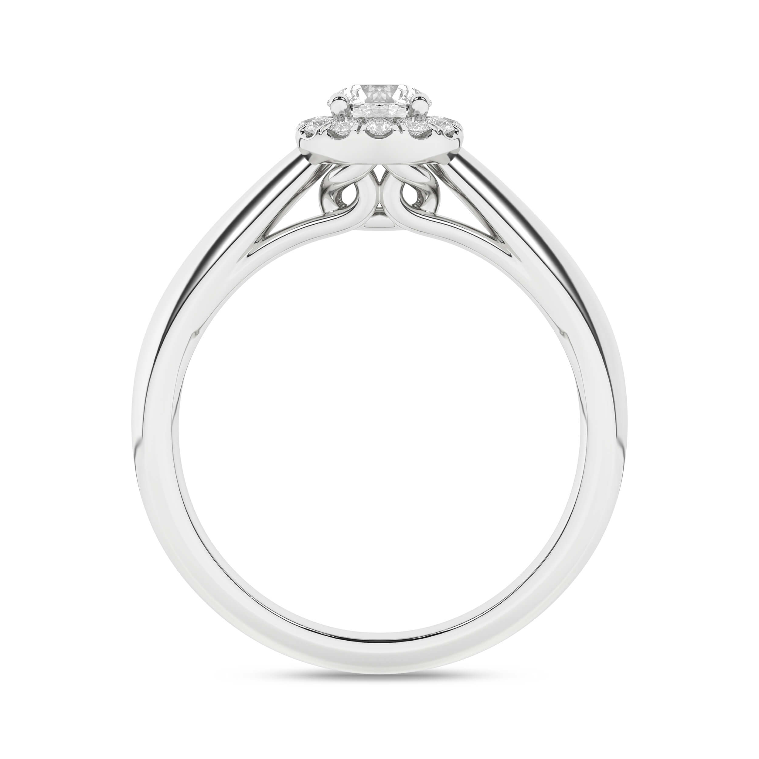 Inel de logodna din Aur Alb 14K cu Diamante 0.33Ct, articol RB20698EG, previzualizare foto 3