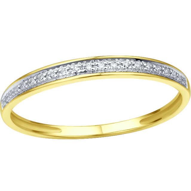 Inel din Aur Roz 14K cu Diamante, articol 1019023-7, previzualizare foto 1
