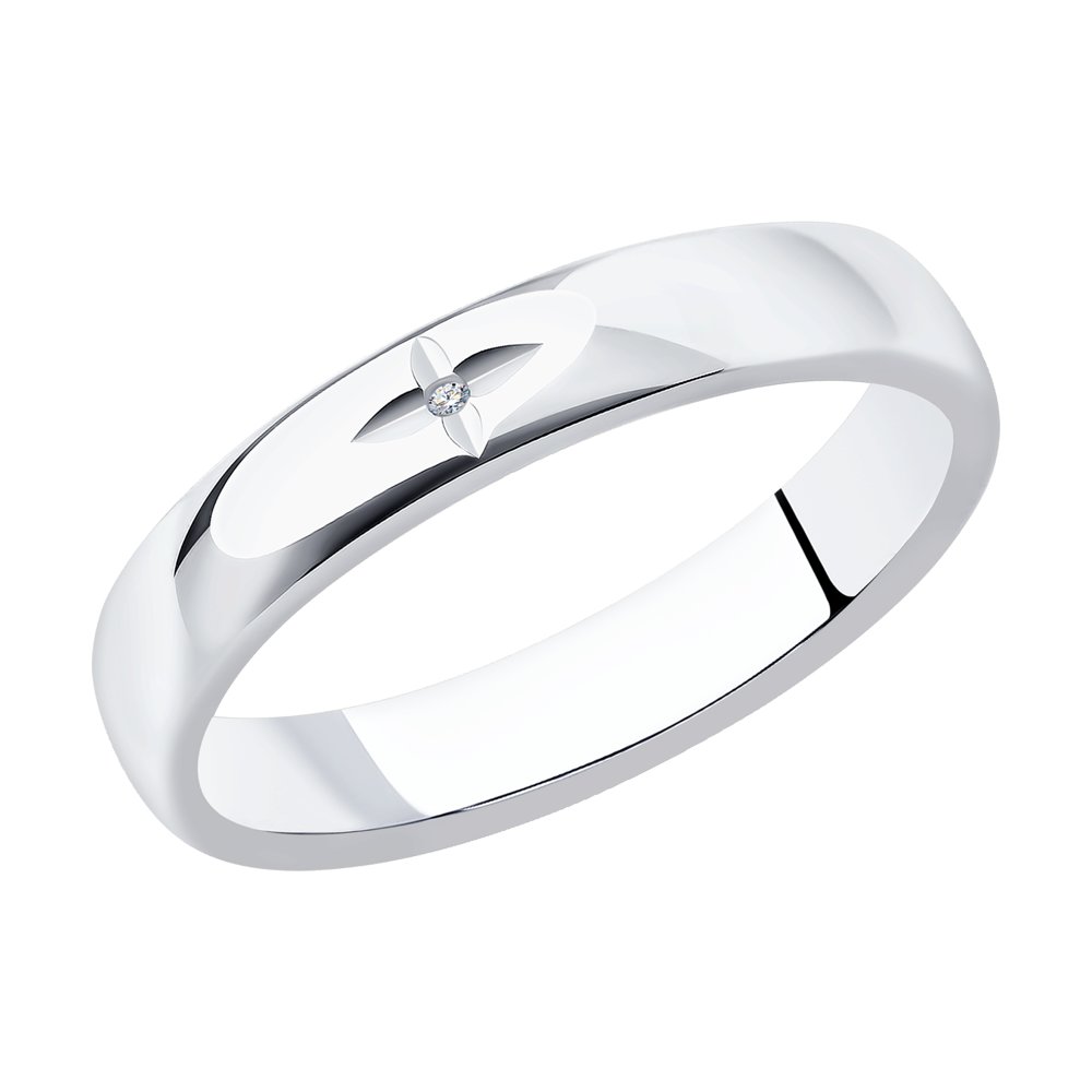 Inel din Argint cu Diamant, articol 87010043, previzualizare foto 1