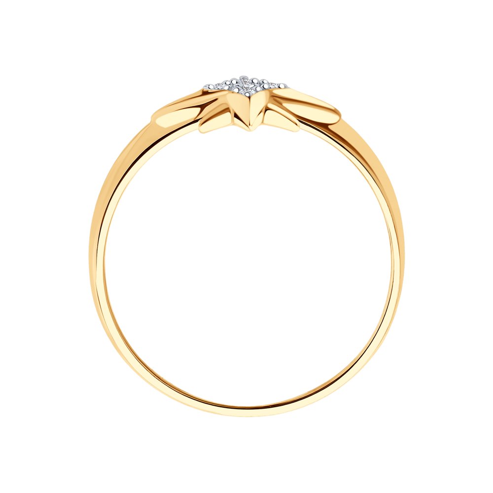 Inel din Aur Roz 14K cu Diamante Swarovski, articol 1012014-5, previzualizare foto 2