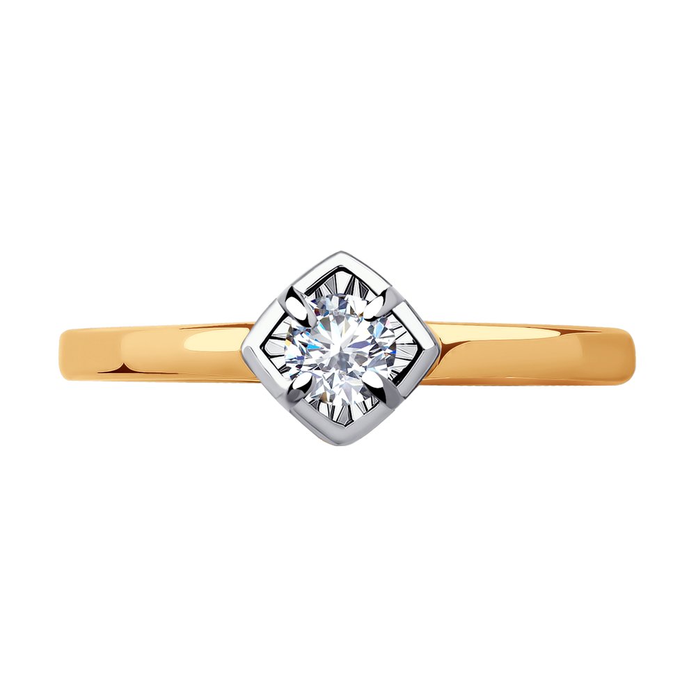 Inel de logodna din Aur Roz 14K cu Zirconiu Swarovski, articol 81010547, previzualizare foto 2