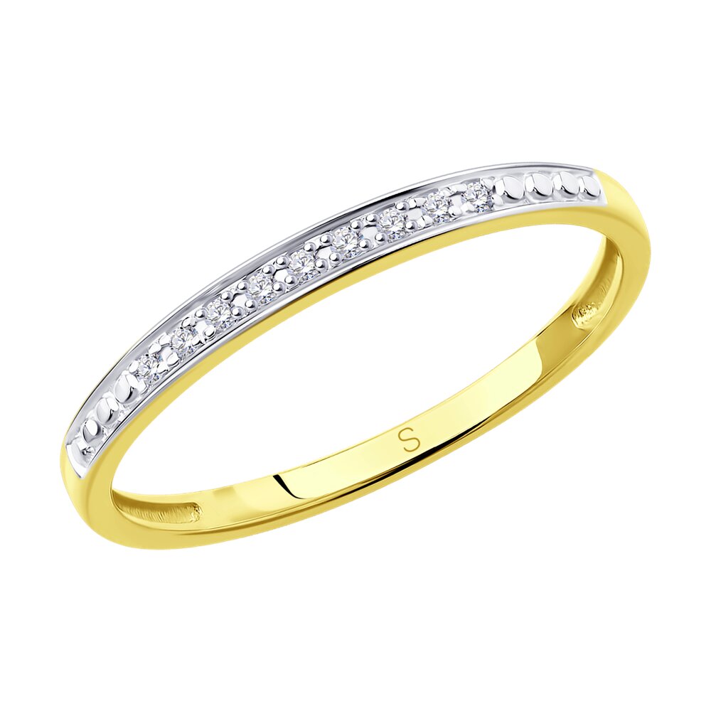 Inel din Aur Galben 14K cu Diamante, articol 1011806-2, foto 1