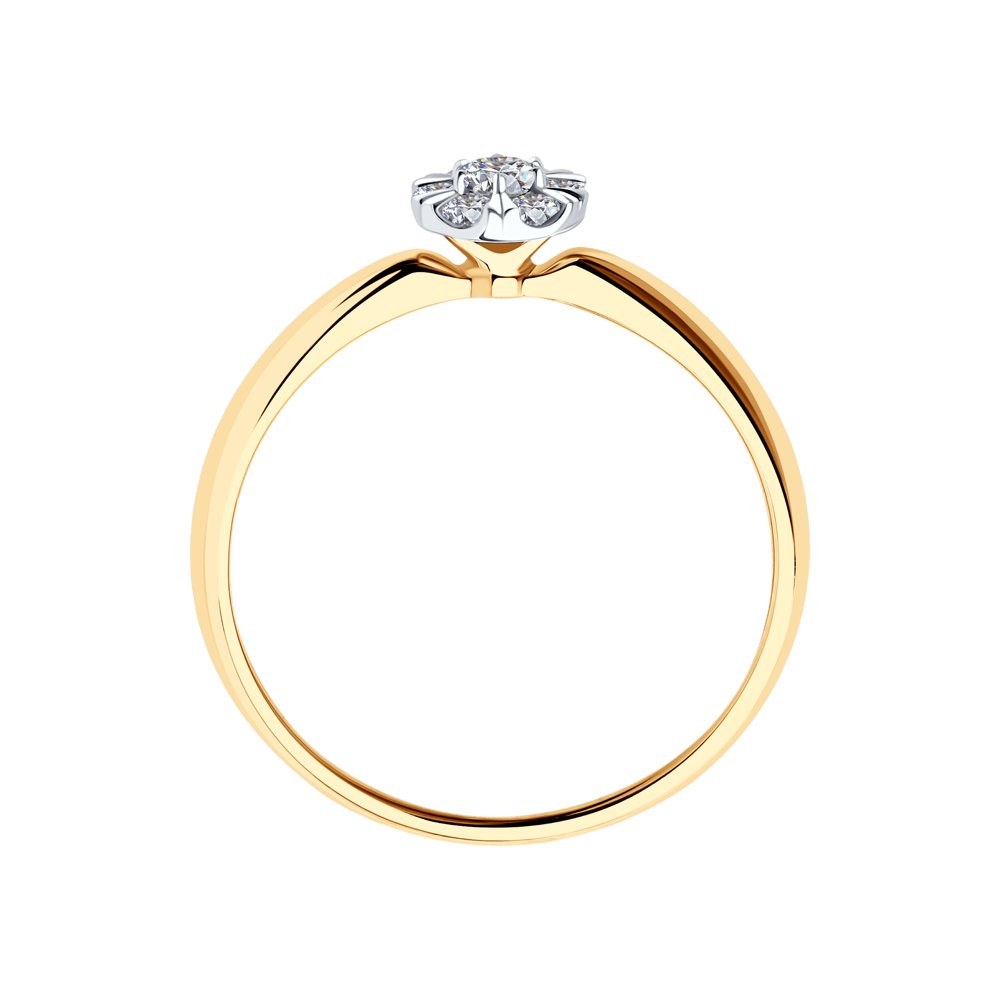 Inel din Aur Roz 14K cu Diamante, articol 1012139, previzualizare foto 2