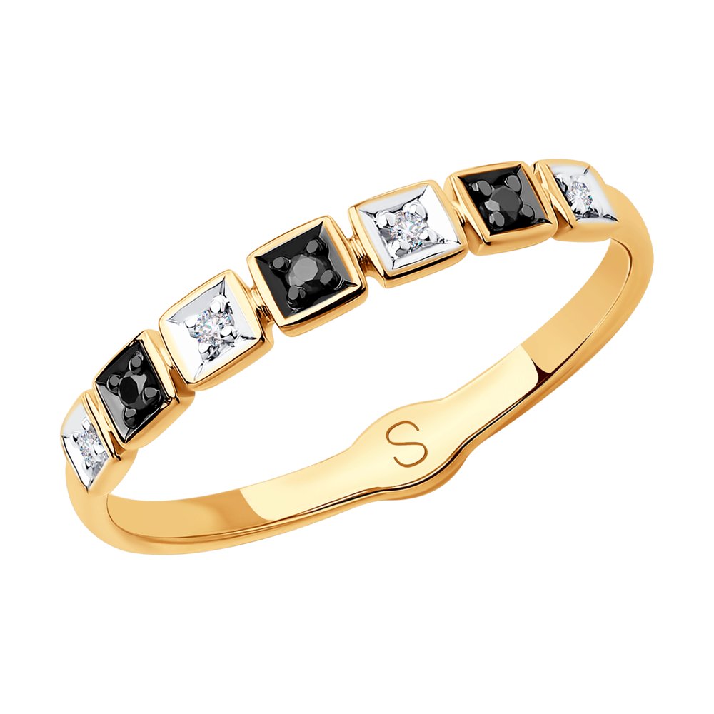Inel din Aur Roz 14K cu Diamante , articol 7010054, previzualizare foto 1