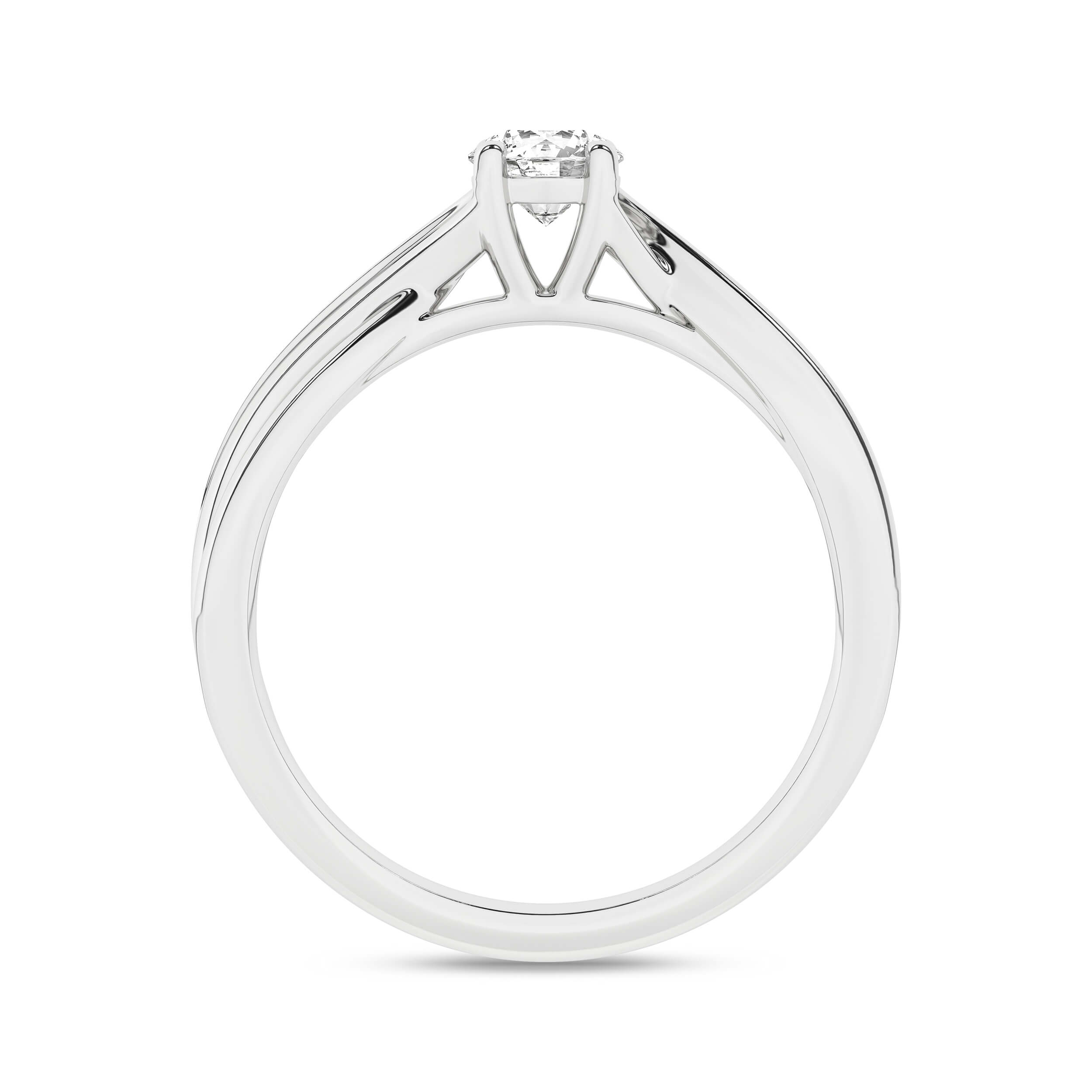 Inel de logodna din Aur Alb 14K cu Diamant 0.33Ct, articol RS1301, previzualizare foto 3