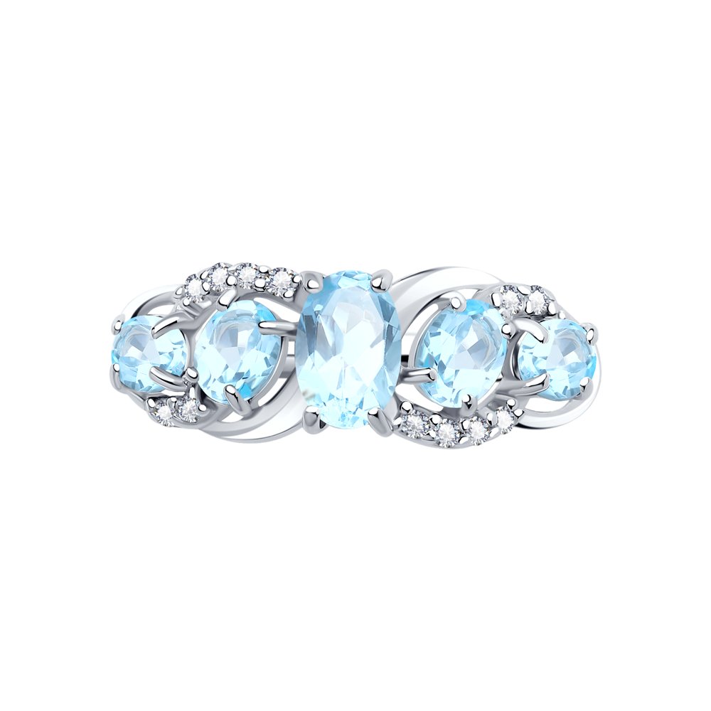 Inel din Argint cu Topaz si Zirconiu, articol 92011008, previzualizare foto 3