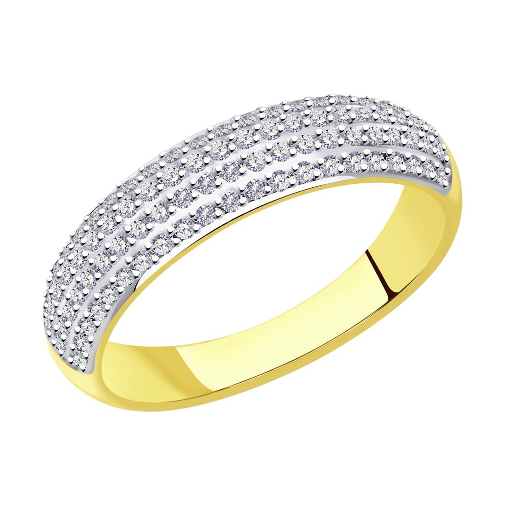 Inel din Aur Galben 14K cu Diamante, articol 1012175-2, previzualizare foto 1