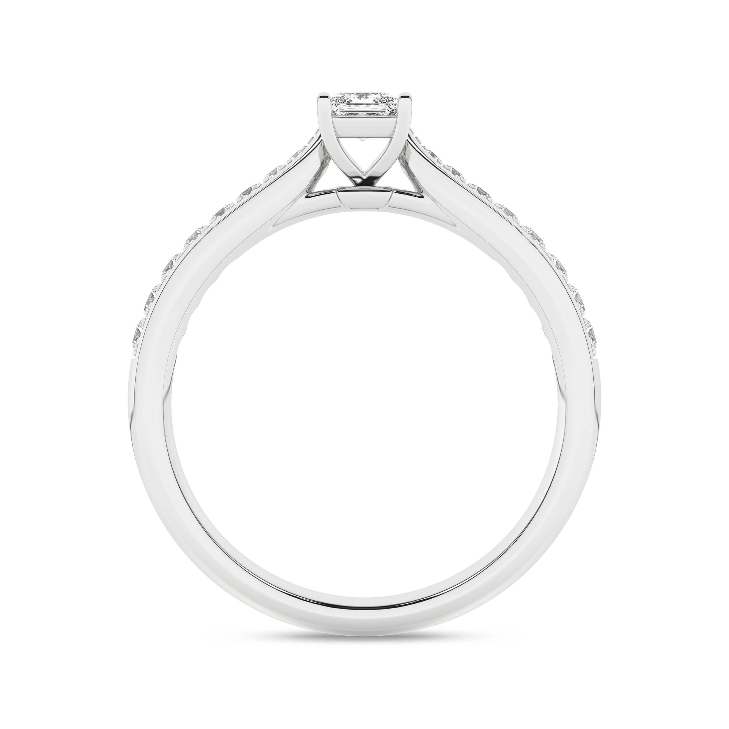 Inel de logodna din Aur Alb 14K cu Diamante 0.40Ct, articol RB17684EG, previzualizare foto 3