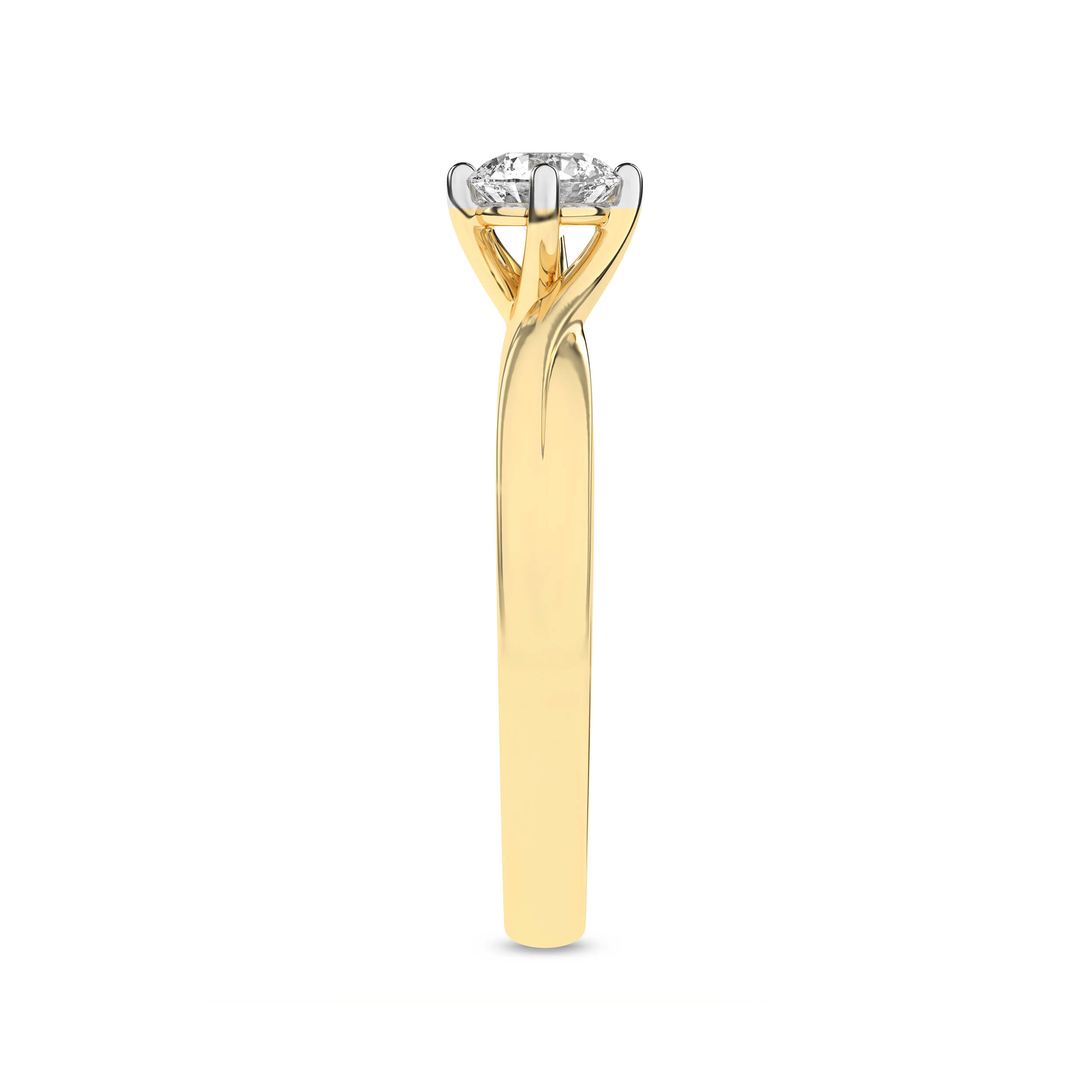 Inel de logodna din Aur Galben 14K cu Diamant 0.33Ct, articol MSD0391EG, previzualizare foto 2