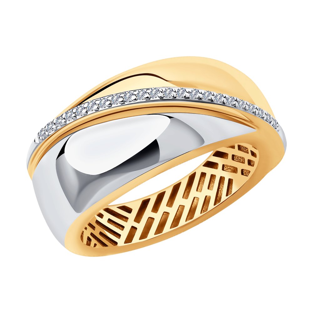 Inel din Aur Roz 14K cu Diamante, articol 1012048, previzualizare foto 1