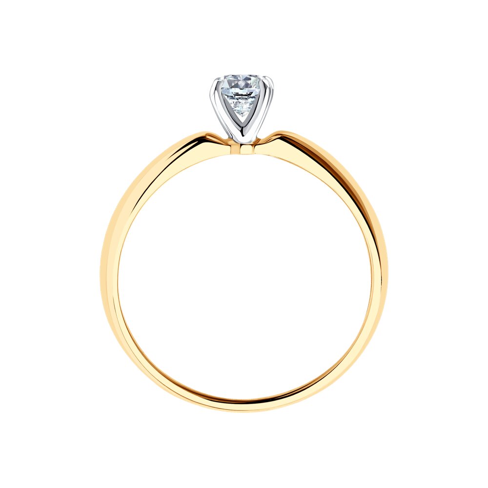 Inel din Aur Roz 14K cu Diamant, articol 9010073-36, previzualizare foto 2