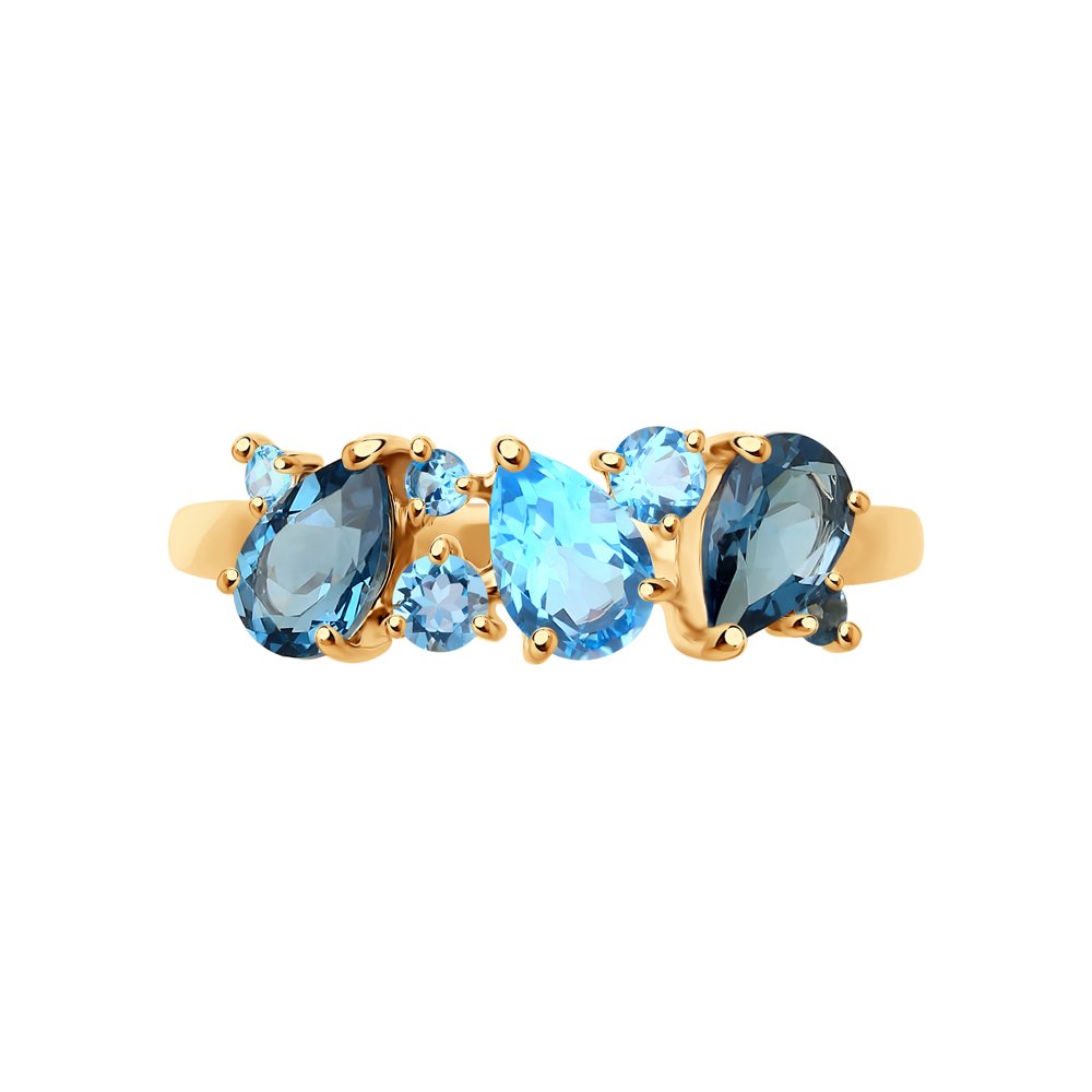 Inel din Aur Roz 14K cu Topaz si Zirconiu, articol 715439, previzualizare foto 2