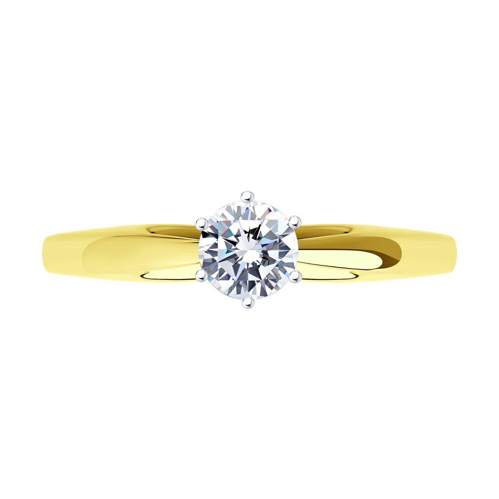 Inel din Aur Galben 14K cu Zirconiu Swarovski, articol 81010209-2, previzualizare foto 2
