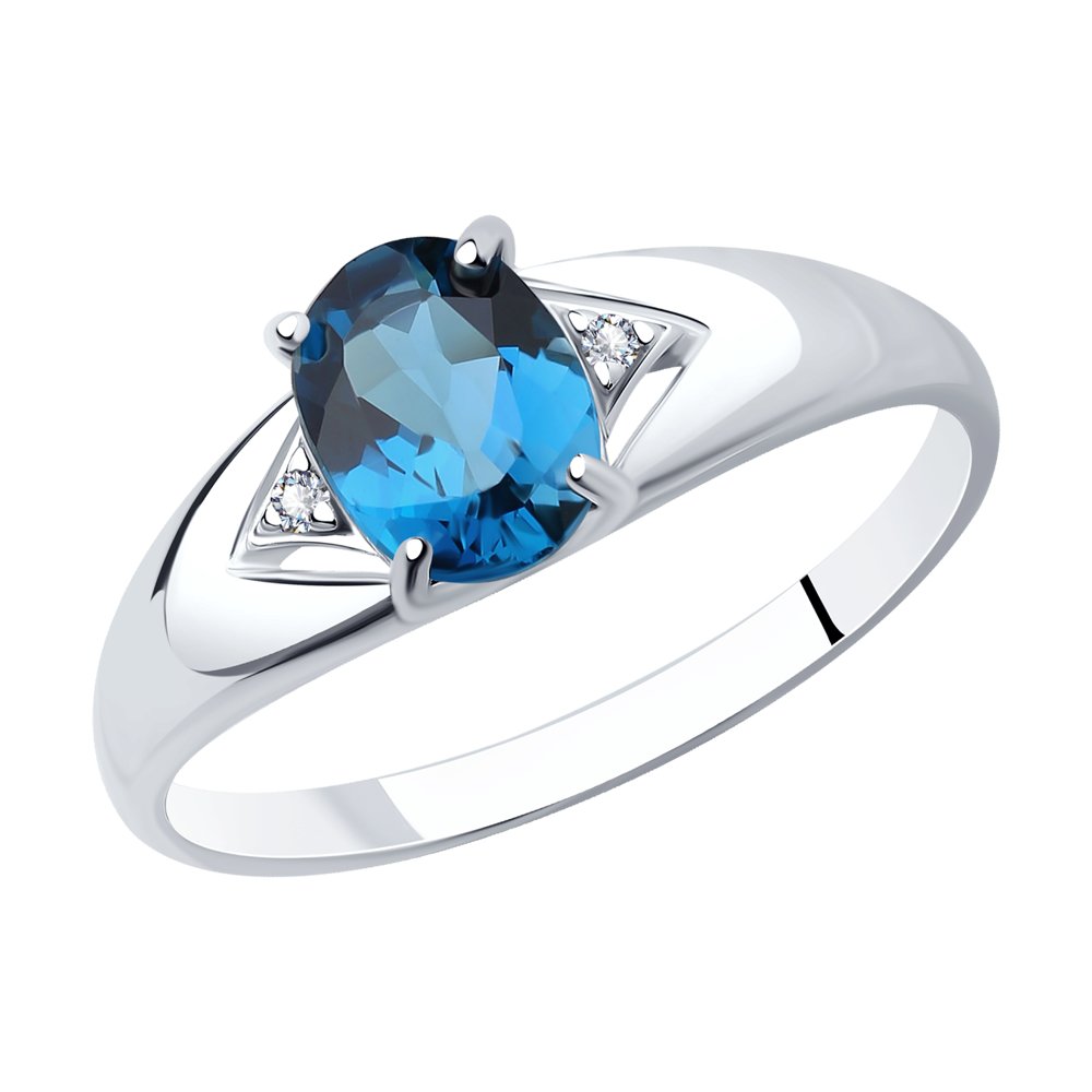 Inel din Argint cu Topaz si Zirconiu, articol 92011504, previzualizare foto 1
