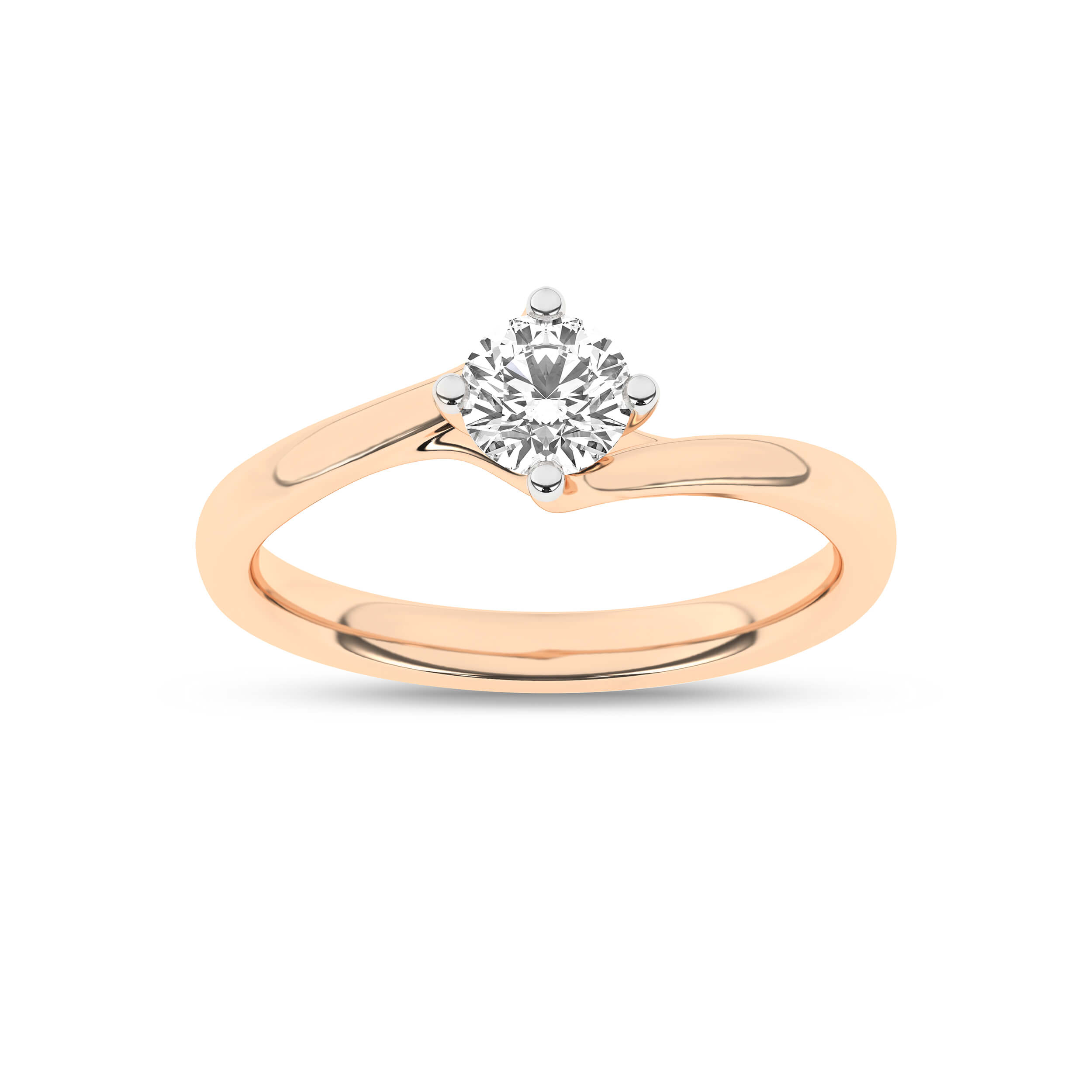 Inel de logodna din Aur Alb 14K cu Diamant 0.33Ct, articol RS1320, previzualizare foto 1