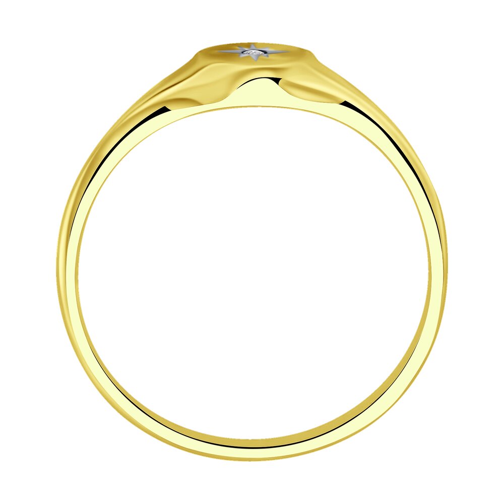 Inel din Aur Galben 14K cu Diamante Swarovski, articol 1012104-5, previzualizare foto 3