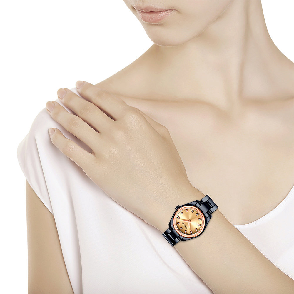 Ceas pentru femei din Aur Roz cu Diamante si bratara din Otel, articol 140.01.72.000.03.01.2, previzualizare foto 3