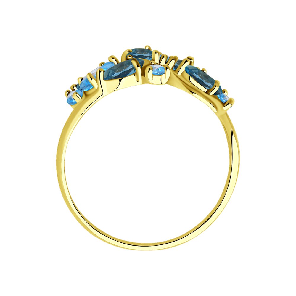 Inel din Aur Galben 14K cu Topaz, articol 714844-2, previzualizare foto 3